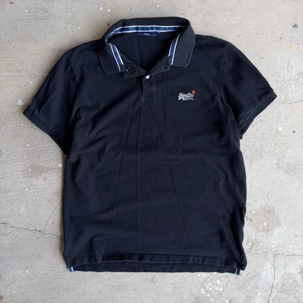 Superdry black polo shirt